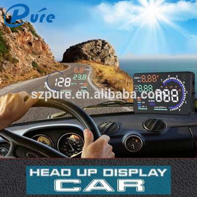 5.5" Screen Car HUD Head Up Display with OBD2 Interface Plug and Play and Over Speed Alarm