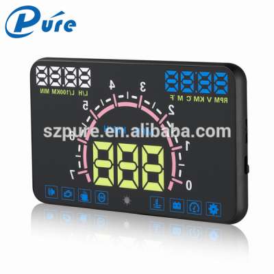 car accessories multi-color design and multi-function display 5.8 inch screen car hud head up display