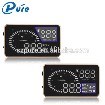 Wholesale universal 3"obd2 head up display speed warning system head up display projector, speedometer